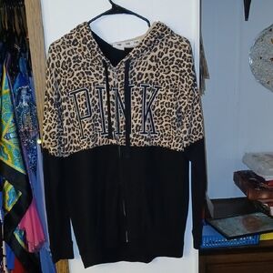 Victoria's Secret Pink Leopard Print Hoodie